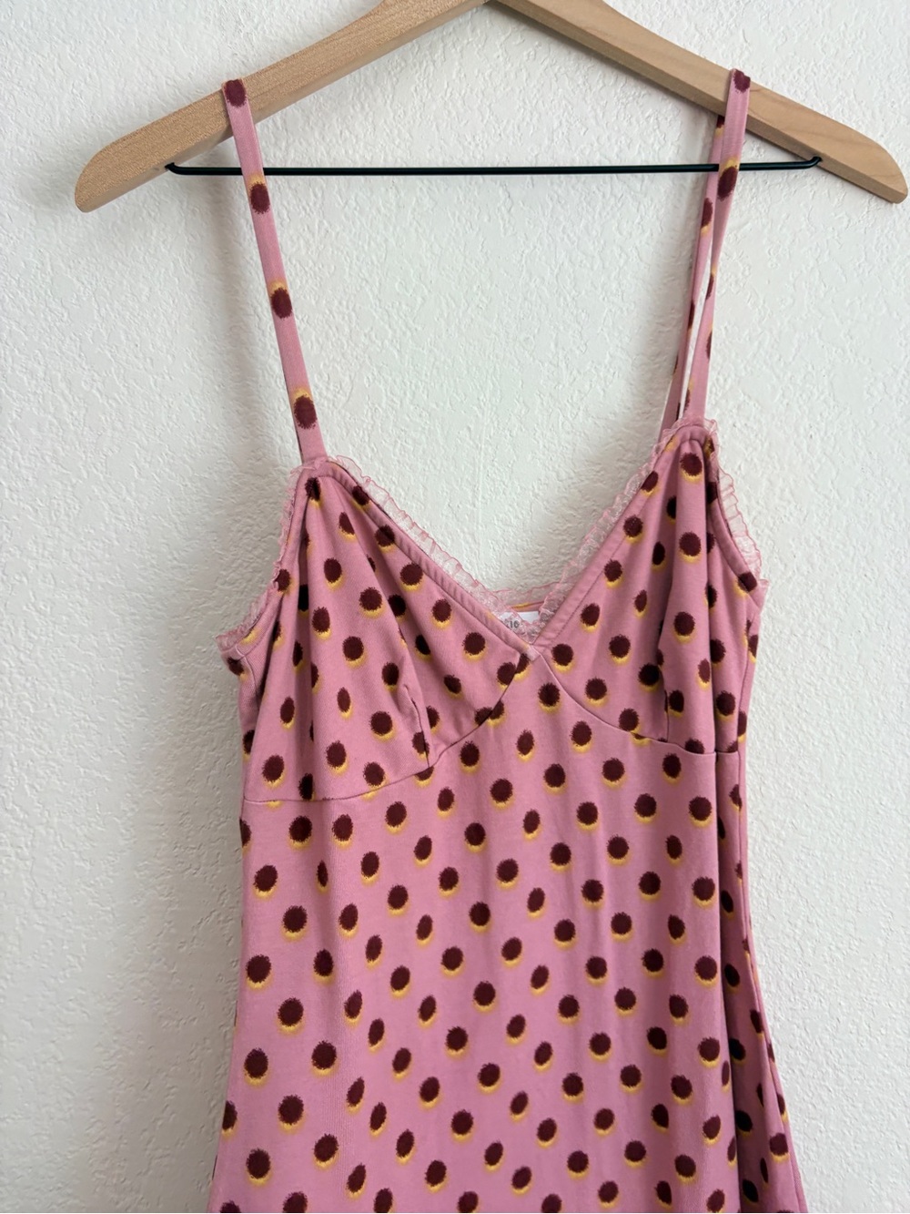 Reformation Cesca Pink Polka Dot Dress - Picture 4 of 8